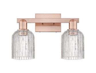 Arcadia Two Light Bath Vanity in Antique Copper (405|716-2W-AC-G559-5CL)