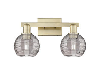 Arcadia Two Light Bath Vanity in Antique Brass (405|716-2W-AB-G1213-6SM)