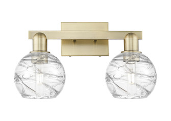 Arcadia Two Light Bath Vanity in Antique Brass (405|716-2W-AB-G1213-6CL)