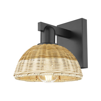 Arcadia One Light Wall Sconce in Matte Black (405|716-1W-BK-NBD2-75-NAT)