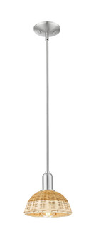 Arcadia One Light Mini Pendant in Brushed Satin Nickel (405|716-1S-SN-NBD2-75-NAT)