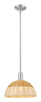 Arcadia One Light Mini Pendant in Brushed Satin Nickel (405|716-1S-SN-NBD2-12-NAT)