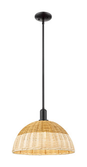 Arcadia One Light Mini Pendant in Matte Black (405|716-1S-BK-NBD2-16-NAT)