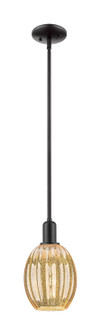 Arcadia One Light Mini Pendant in Matte Black (405|716-1S-BK-G459-6ME)