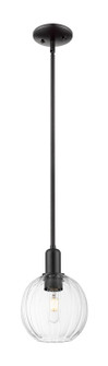 Arcadia One Light Mini Pendant in Matte Black (405|716-1S-BK-G458-7CL)