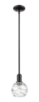 Arcadia One Light Mini Pendant in Matte Black (405|716-1S-BK-G1213-6CL)