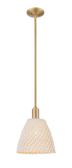Arcadia One Light Mini Pendant in Brushed Brass (405|716-1S-BB-NBD-9-NAT)