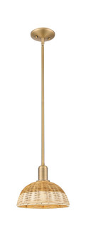 Arcadia One Light Mini Pendant in Brushed Brass (405|716-1S-BB-NBD2-9-NAT)