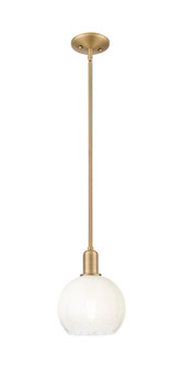 Arcadia One Light Mini Pendant in Brushed Brass (405|716-1S-BB-G483-8OP)