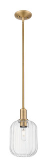 Arcadia One Light Mini Pendant in Brushed Brass (405|716-1S-BB-G460-7CL)
