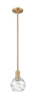 Arcadia One Light Mini Pendant in Brushed Brass (405|716-1S-BB-G1213-6CL)