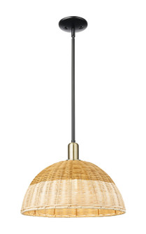 Arcadia One Light Mini Pendant in Black Antique Brass (405|716-1S-BAB-NBD2-16-NAT)