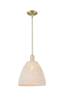 Arcadia One Light Mini Pendant in Antique Brass (405|716-1S-AB-NBD-12-NAT)