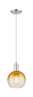 Arcadia One Light Mini Pendant in Brushed Satin Nickel (405|716-1P-SN-G483-8AM)
