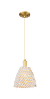 Arcadia One Light Mini Pendant in Satin Gold (405|716-1P-SG-NBD-9-NAT)