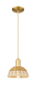 Arcadia One Light Mini Pendant in Satin Gold (405|716-1P-SG-NBD2-75-NAT)