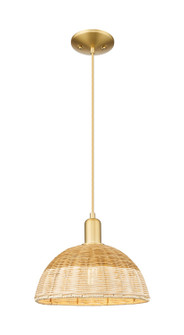 Arcadia One Light Mini Pendant in Satin Gold (405|716-1P-SG-NBD2-12-NAT)