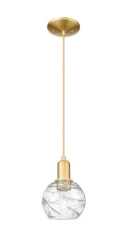 Arcadia One Light Mini Pendant in Satin Gold (405|716-1P-SG-G1213-6CL)