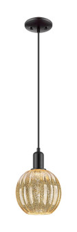 Arcadia One Light Mini Pendant in Matte Black (405|716-1P-BK-G458-7ME)