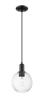Arcadia One Light Mini Pendant in Matte Black (405|716-1P-BK-G458-7CL)