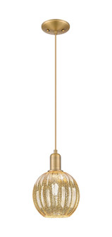 Arcadia One Light Mini Pendant in Brushed Brass (405|716-1P-BB-G458-7ME)