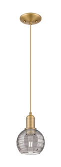 Arcadia One Light Mini Pendant in Brushed Brass (405|716-1P-BB-G1213-6SM)