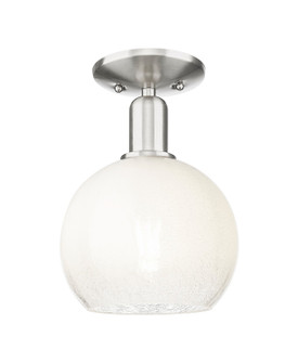 Arcadia One Light Semi-Flush Mount in Brushed Satin Nickel (405|716-1C-SN-G483-8OP)
