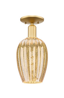 Arcadia One Light Semi-Flush Mount in Satin Gold (405|716-1C-SG-G457-6ME)