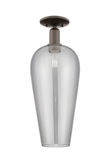 Arcadia One Light Semi-Flush Mount in Oil Rubbed Bronze (405|716-1C-OB-G456-8SM)