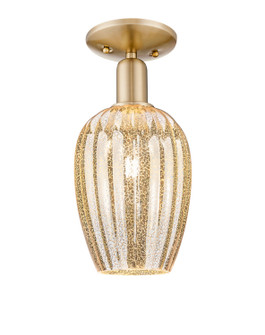 Arcadia One Light Semi-Flush Mount in Champagne Bronze (405|716-1C-CB-G457-6ME)