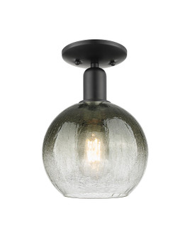 Arcadia One Light Semi-Flush Mount in Matte Black (405|716-1C-BK-G483-8SL)