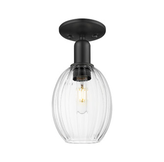 Arcadia One Light Semi-Flush Mount in Matte Black (405|716-1C-BK-G459-6CL)