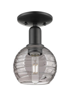 Arcadia One Light Semi-Flush Mount in Matte Black (405|716-1C-BK-G1213-6SM)