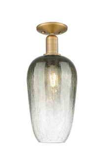 Arcadia One Light Semi-Flush Mount in Brushed Brass (405|716-1C-BB-G484-7SL)