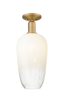 Arcadia One Light Semi-Flush Mount in Brushed Brass (405|716-1C-BB-G484-7OP)