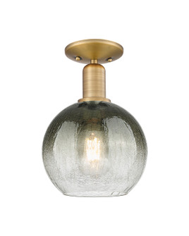 Arcadia One Light Semi-Flush Mount in Brushed Brass (405|716-1C-BB-G483-8SL)