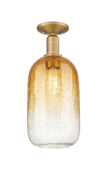 Arcadia One Light Semi-Flush Mount in Brushed Brass (405|716-1C-BB-G482-7AM)