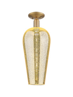 Arcadia One Light Semi-Flush Mount in Brushed Brass (405|716-1C-BB-G456-8ME)