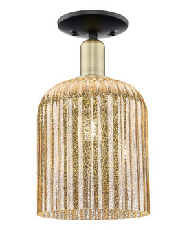 Arcadia One Light Semi-Flush Mount in Black Antique Brass (405|716-1C-BAB-G559-8ME)