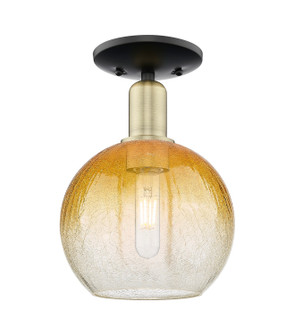 Arcadia One Light Semi-Flush Mount in Black Antique Brass (405|716-1C-BAB-G483-8AM)