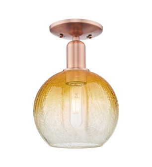 Arcadia One Light Semi-Flush Mount in Antique Copper (405|716-1C-AC-G483-8AM)