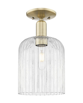Arcadia One Light Semi-Flush Mount in Antique Brass (405|716-1C-AB-G559-8CL)