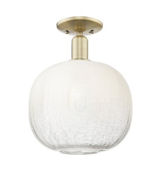 Arcadia One Light Semi-Flush Mount in Antique Brass (405|716-1C-AB-G481-10OP)