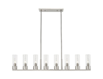 Downtown Urban Eight Light Linear Pendant in Satin Nickel (405|617-8I-SN-G617-8CL)