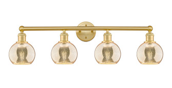 Edison Four Light Bath Vanity in Satin Gold (405|616-4W-SG-G128-6)