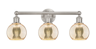 Edison Three Light Bath Vanity in Brushed Satin Nickel (405|616-3W-SN-G128-6)
