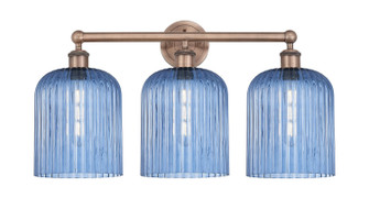 Edison Three Light Bath Vanity in Antique Copper (405|616-3W-AC-G559-8BL)