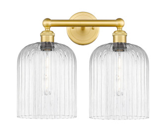 Edison Two Light Bath Vanity in Satin Gold (405|616-2W-SG-G559-8CL)