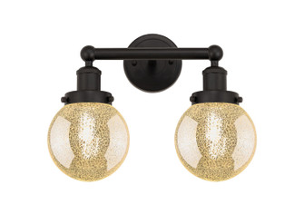 Edison Two Light Bath Vanity in Oil Rubbed Bronze (405|616-2W-OB-G208-6)