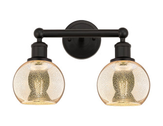Edison Two Light Bath Vanity in Oil Rubbed Bronze (405|616-2W-OB-G128-6)
